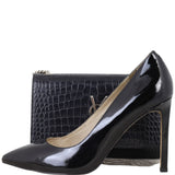 Saint Laurent Kate Tassel Chain Bag Small Croc-Embossed