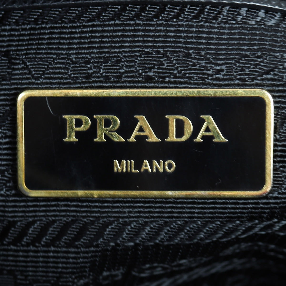 Prada Saffiano Lux Galleria Double Zip Tote Mini Interior Stamp