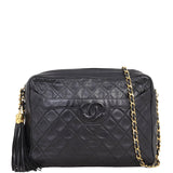Chanel Vintage Camera Tassel Bag Medium | Black
