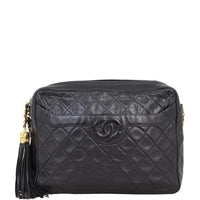 Chanel Vintage Camera Tassel Bag Medium | Black