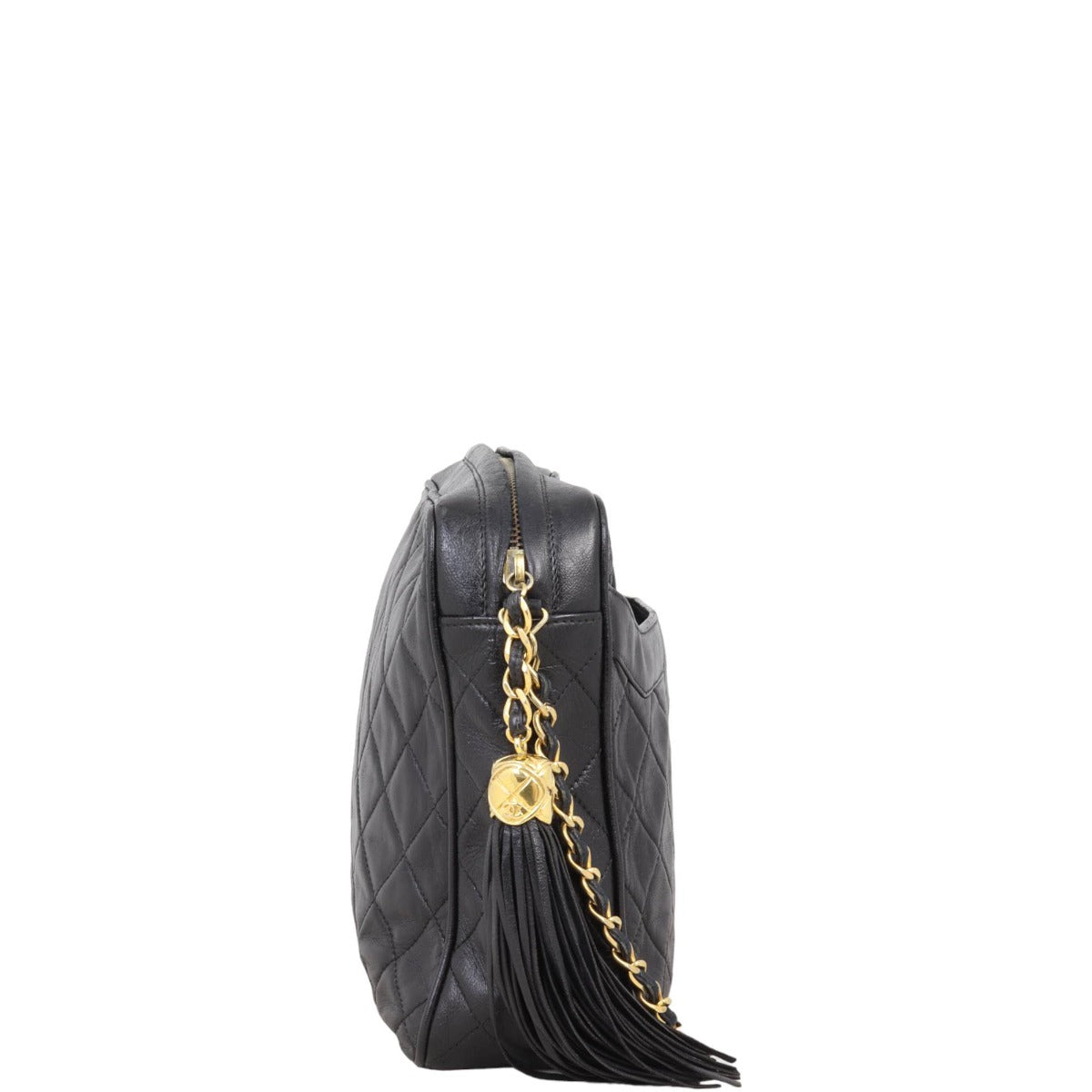 Chanel Vintage Camera Tassel Bag Medium | Black