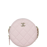Chanel CC Round Clutch with Pearl Strap