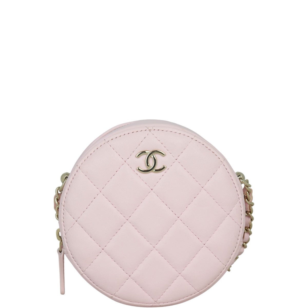 Chanel CC Round Clutch with Pearl Strap