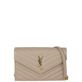 Saint Laurent Cassandre Envelope Chain Wallet