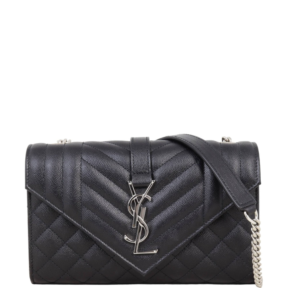 Saint Laurent Monogram Mix Matelasse Envelope Chain Bag Small