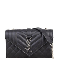 Saint Laurent Monogram Mix Matelasse Envelope Chain Bag Small