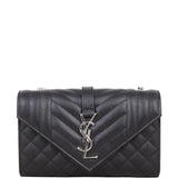 Saint Laurent Monogram Mix Matelasse Envelope Chain Bag Small