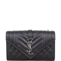 Saint Laurent Monogram Mix Matelasse Envelope Chain Bag Small