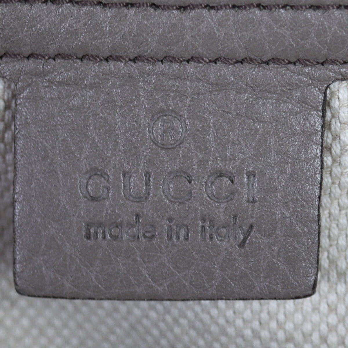 Gucci Soho Medium Tote Interior Stamp