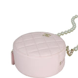 Chanel CC Round Clutch with Pearl Strap