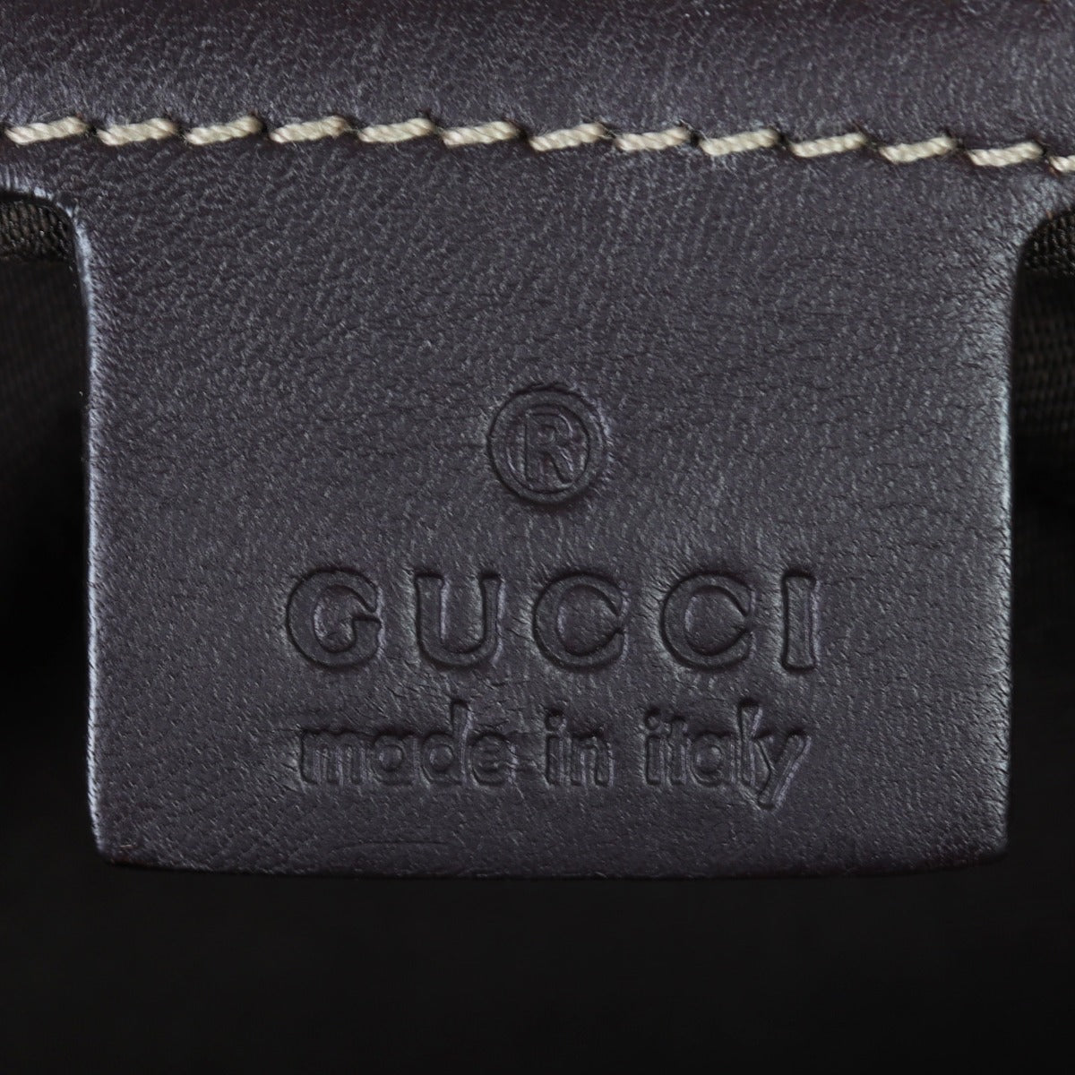 Gucci GG Supreme Messenger Bag Interior Stamp