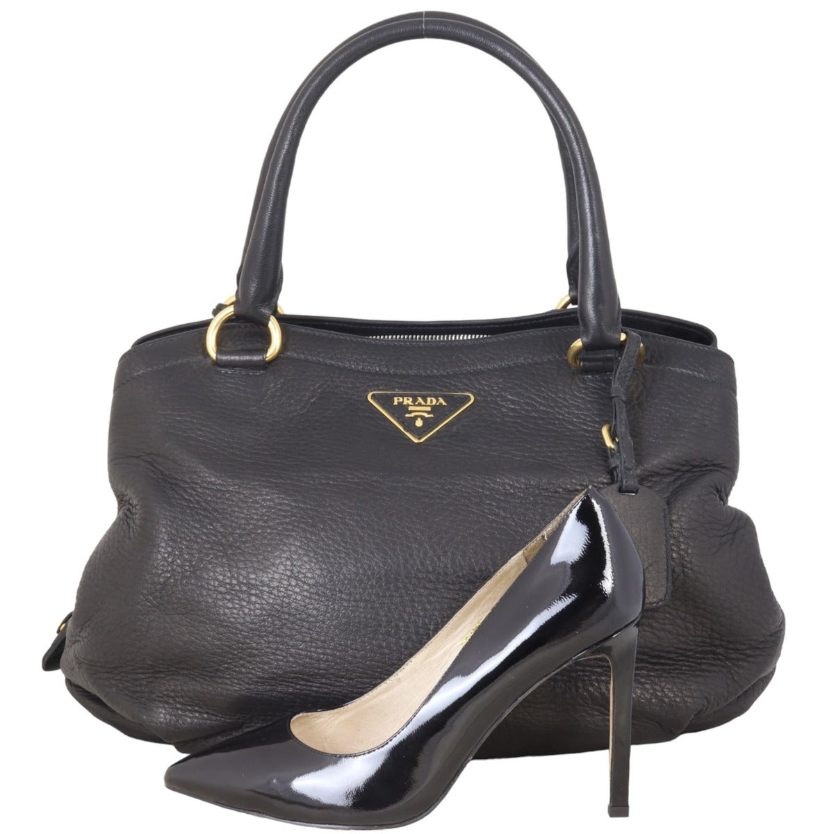 Prada Vitello Cervo Shopping Tote