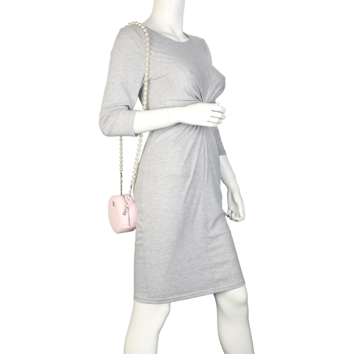 Chanel CC Round Clutch with Pearl Strap