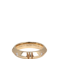 Tiffany & Co Atlas X Closed Narrow 18k Rose Gold Diamond Ring