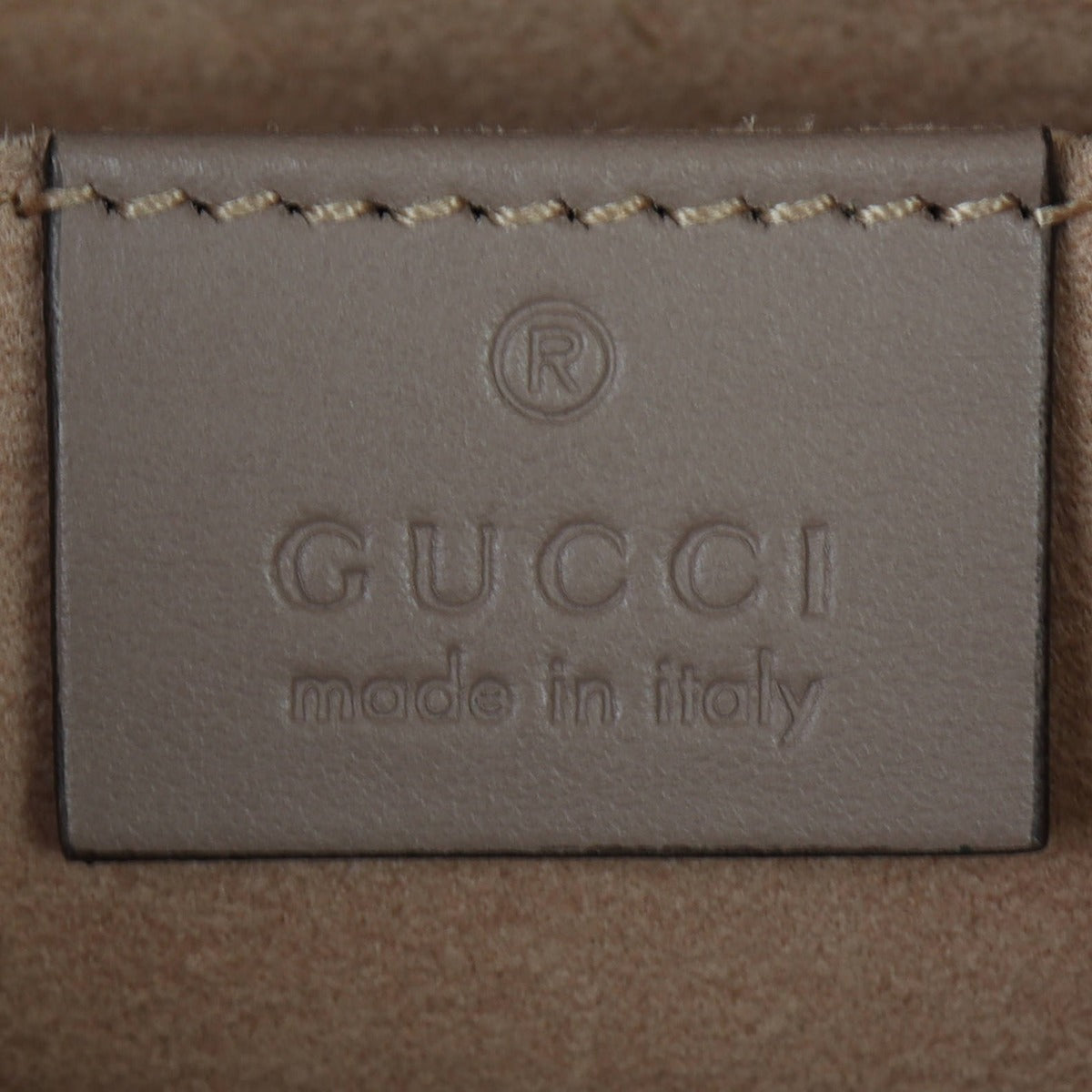 Gucci GG Marmont Small Camera Bag Interior Stamp