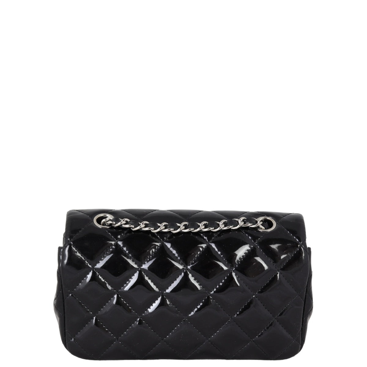 Chanel Classic Flap Mini Rectangular Bag Patent | Black SHW