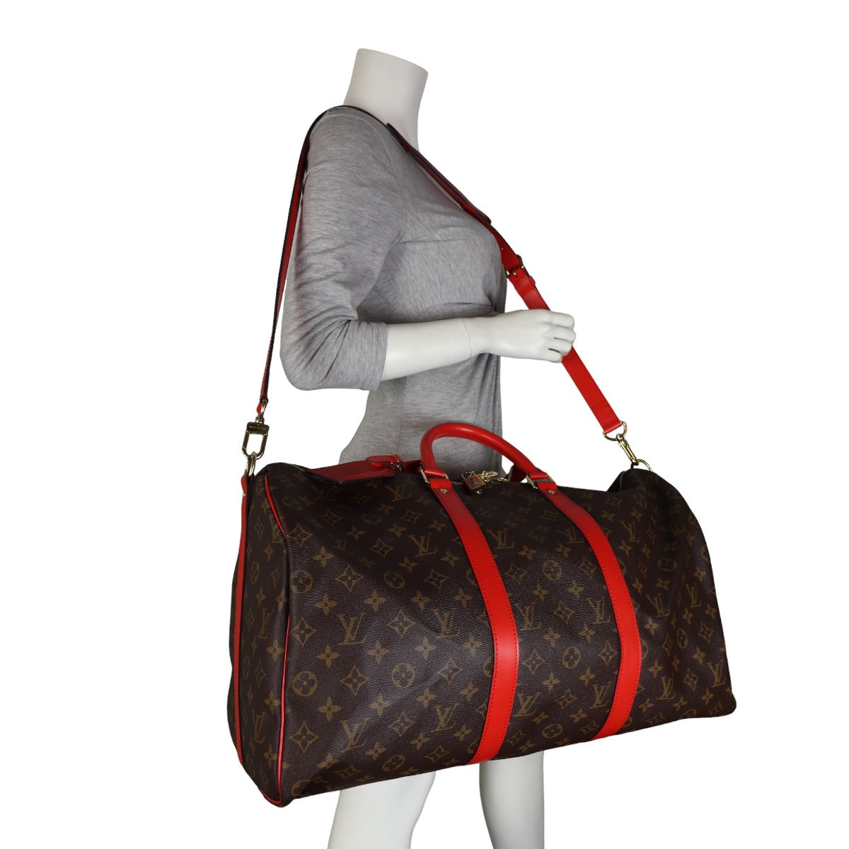Louis Vuitton Keepall Bandouliere 50 Monogram Coquelicot