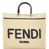 Fendi Sunshine Shopper Medium Raffia