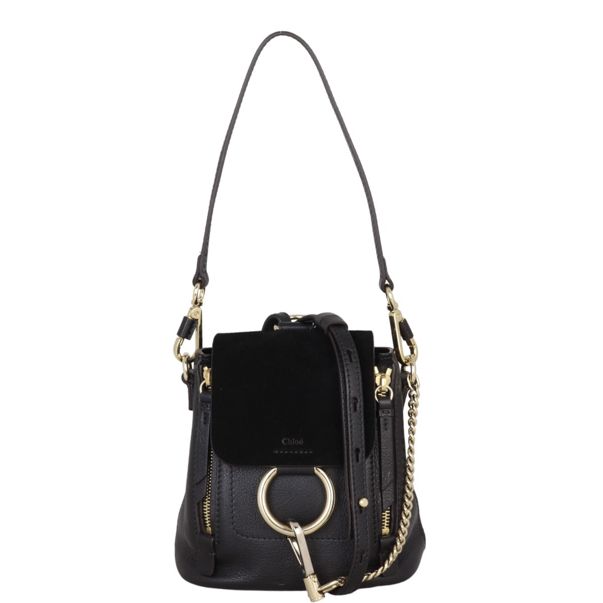 chloe faye mini backpack sale CHLO Women's Sepia Red Size OneSize 100% Calf-skin leather Grained calfskin and suede backpack in black Motty Grey Chloe Faye Mini