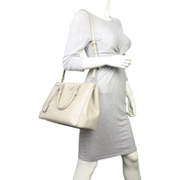 Prada Saffiano Lux Galleria Double Zip Tote Medium