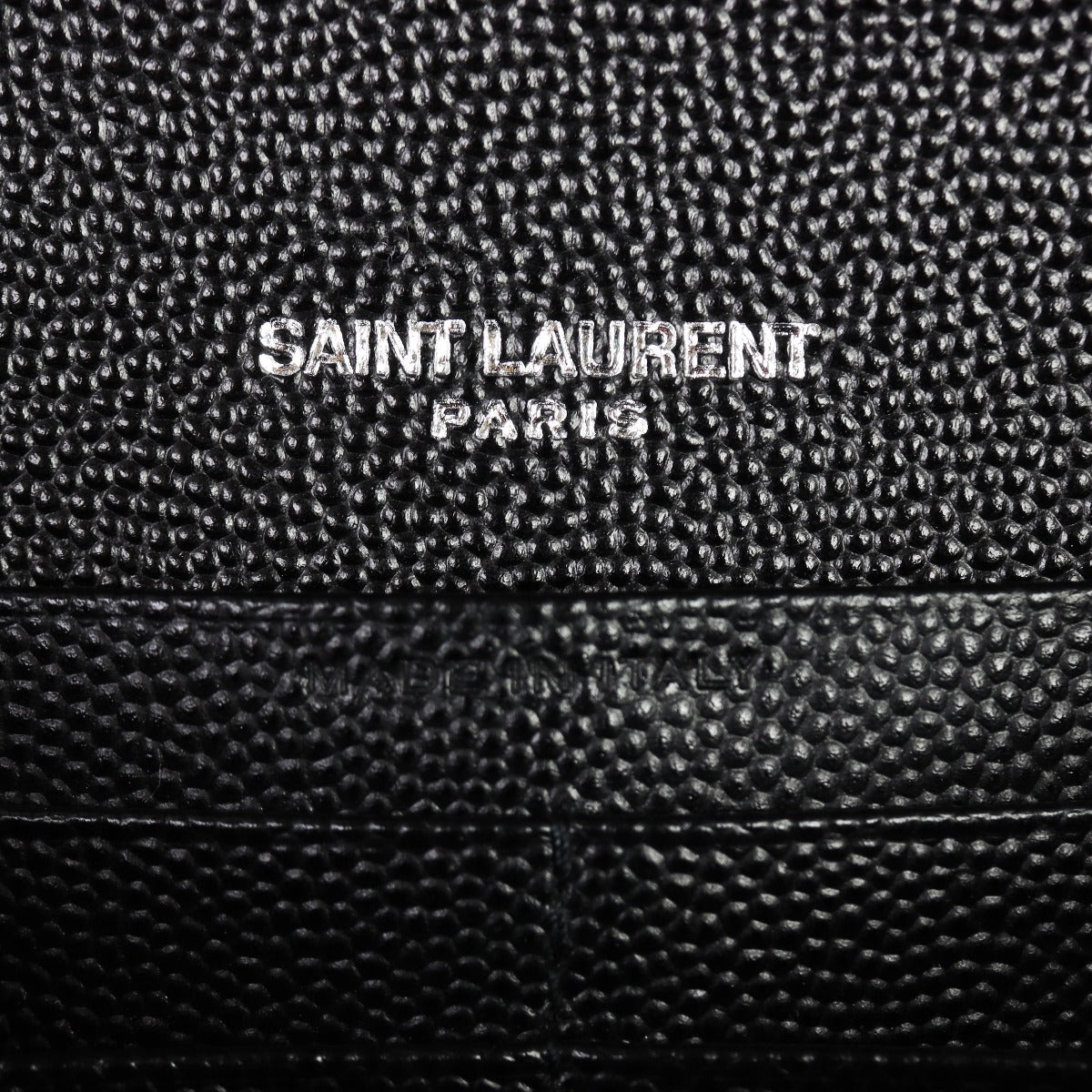Saint Laurent Cassandre Chain Wallet Interior Stamp