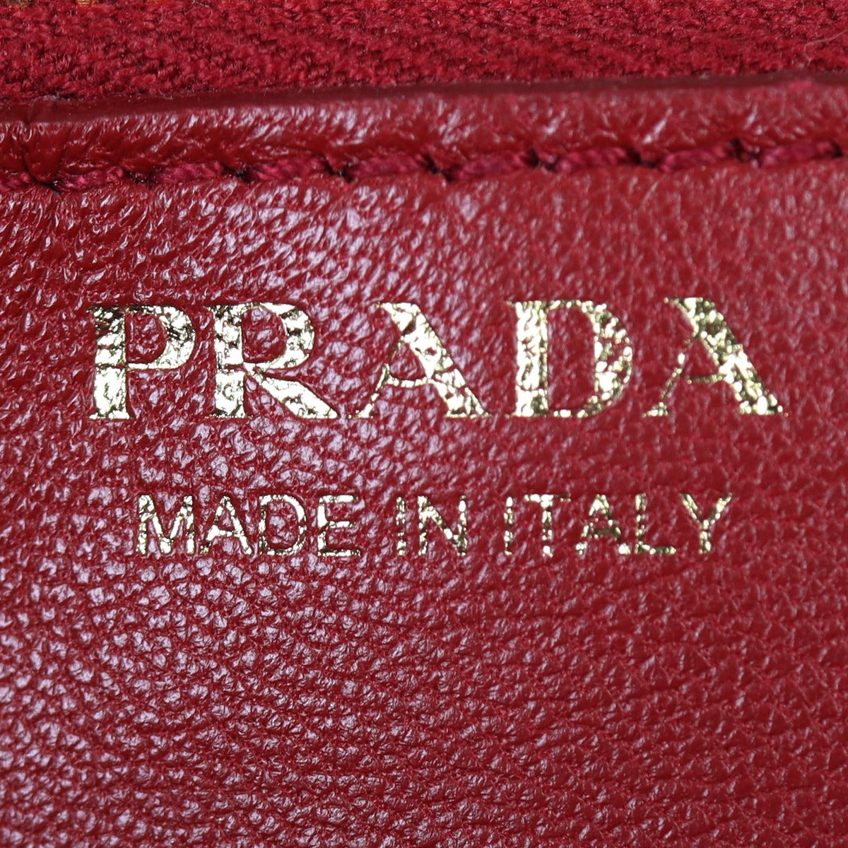 Prada Saffiano Vernice Chain Bag Interior Stamp