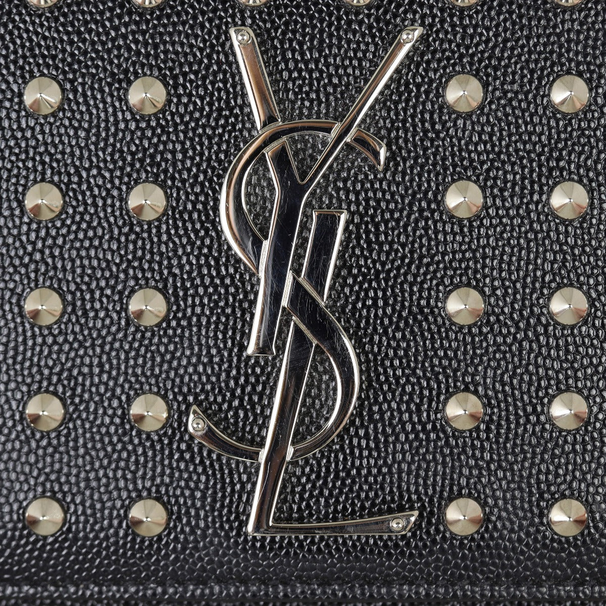 Saint Laurent Monogram Kate Studded Clutch Hardware