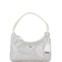 Prada Re-Edition 2000 Satin Crystal Mini Bag