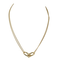 Tiffany Hardwear Large Double Link Pendant 18k Yellow Gold Necklace