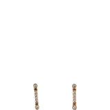 Tiffany Fleur de Lis Key Bar 18k Rose Gold Diamond Earrings