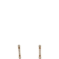 Tiffany Fleur de Lis Key Bar 18k Rose Gold Diamond Earrings