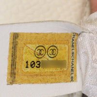 Chanel Square Stitch Logo Tote | Off White