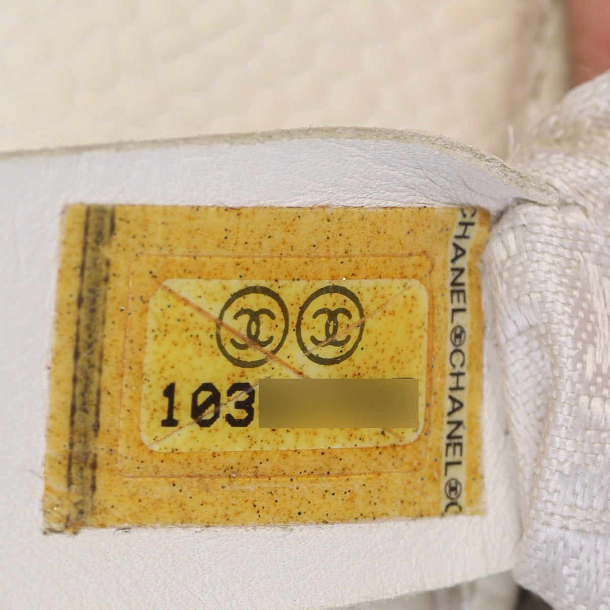 Chanel Square Stitch Logo Tote | Off White