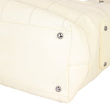 Chanel Square Stitch Logo Tote | Off White