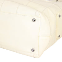 Chanel Square Stitch Logo Tote | Off White