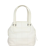 Chanel Square Stitch Logo Tote | Off White