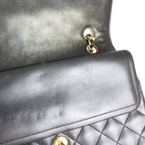 Chanel Two-Tone CC Flap Bag interior flap