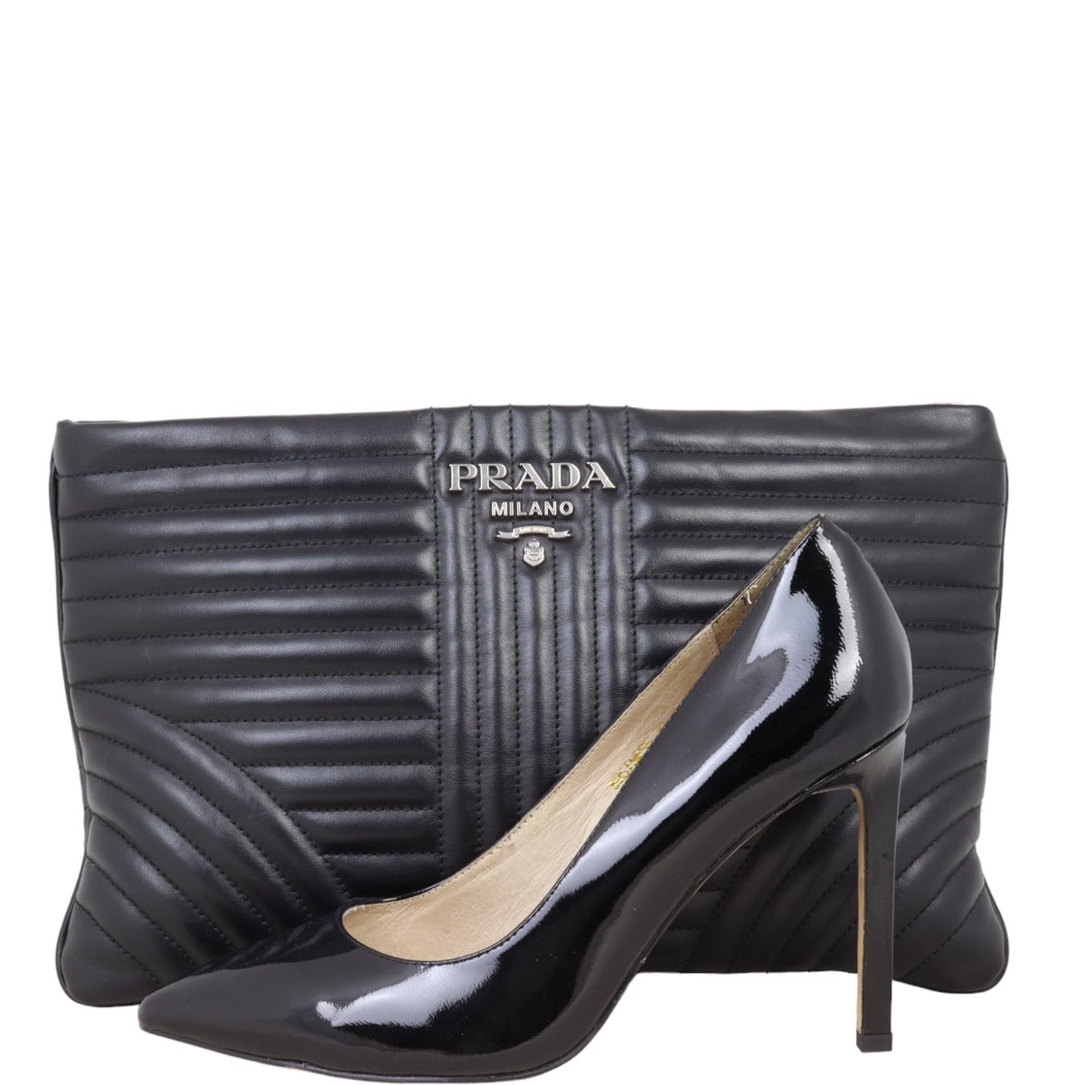 Prada Diagramme Clutch on Chain