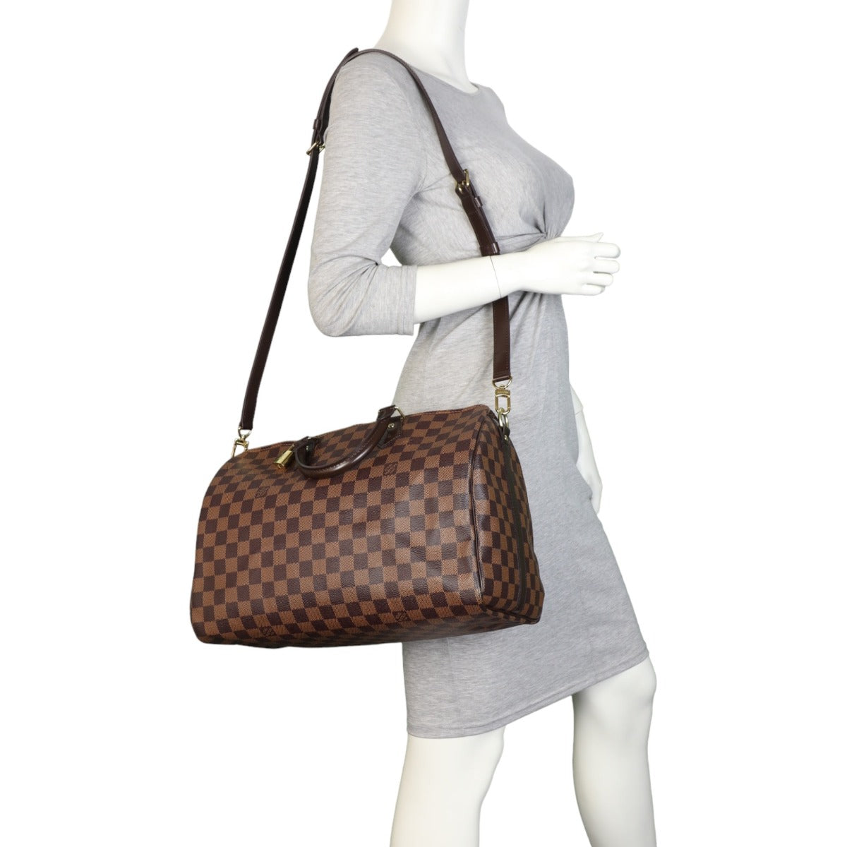 Louis Vuitton Speedy 35 Bandouliere Damier Ebene