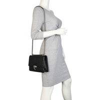 Prada Madras Woven Leather Chain Bag