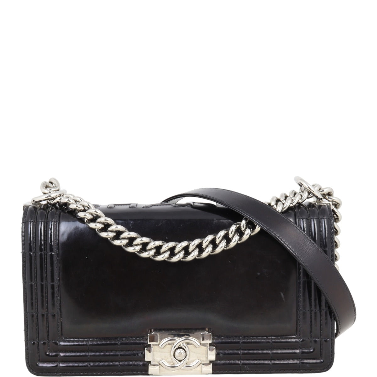 Chanel Boy Old Medium Glazed | Black