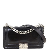 Chanel Boy Old Medium Glazed | Black