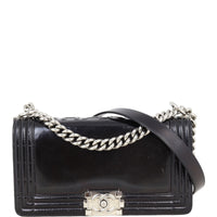 Chanel Boy Old Medium Glazed | Black