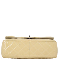 Chanel Classic Double Flap Jumbo Patent | Beige