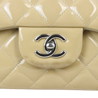 Chanel Classic Double Flap Jumbo Patent | Beige