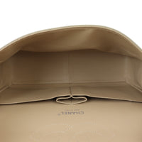 Chanel Classic Double Flap Jumbo Patent | Beige