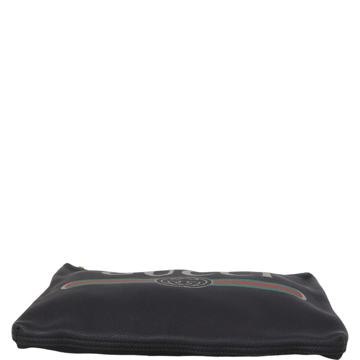 Gucci Logo Print Leather Pouch
