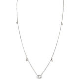 Gucci GG Running 18K White Gold Diamond Necklace