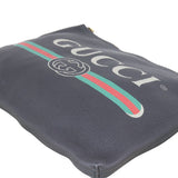 Gucci Logo Print Leather Pouch