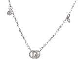 Gucci GG Running 18K White Gold Diamond Necklace